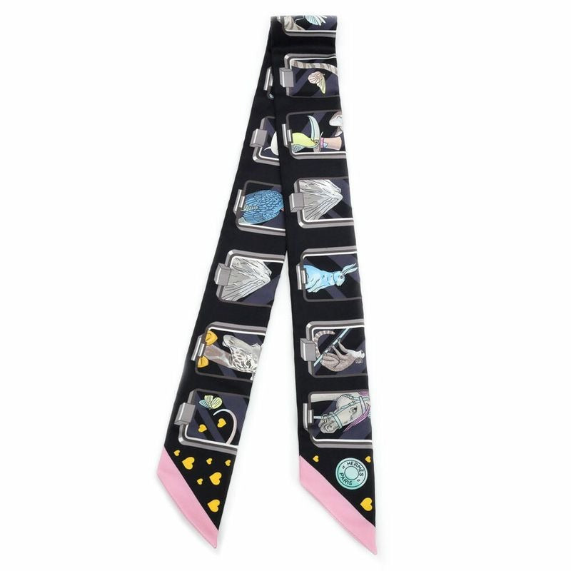 Hermes Twilly Street Navy Multicolor White Pink Yellow