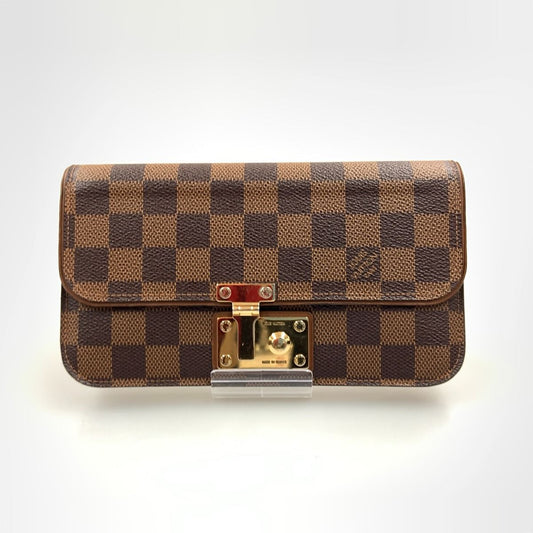 Louis Vuitton Damier Portefeuille Ascot Long Wallet N63171 Brown