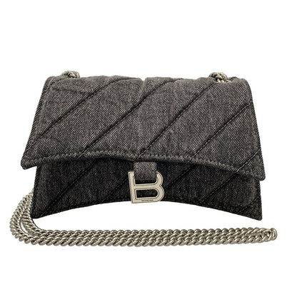 Balenciaga Shoulder Bag Crash 736016 Black Chain Shoulder/quilted
