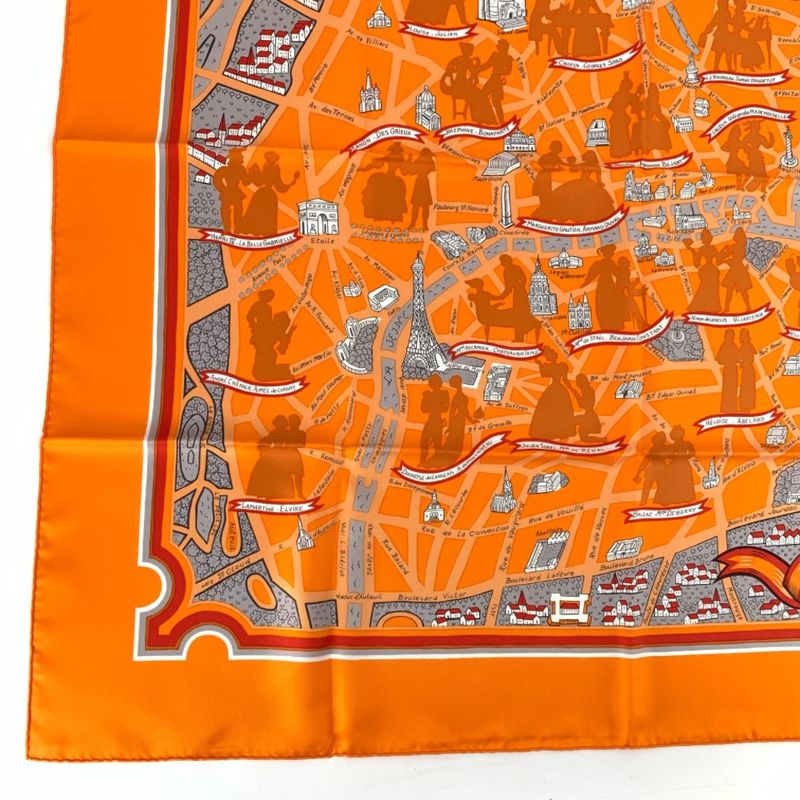 Hermes Scarf Carre 90 LES Amoureux DE Paris Lovers