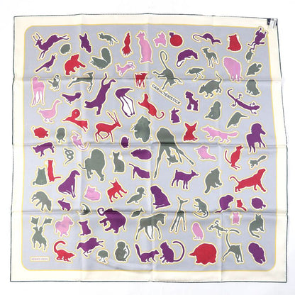 Hermes Double FACE Caracteristick 100% Silk Caban/rose/multico Carré 90 Scarf