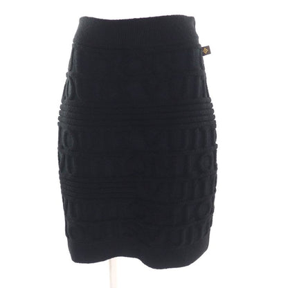 Louis Vuitton 2021 Logo Design Monogram Flower Knit Knee Length Tight Skirt