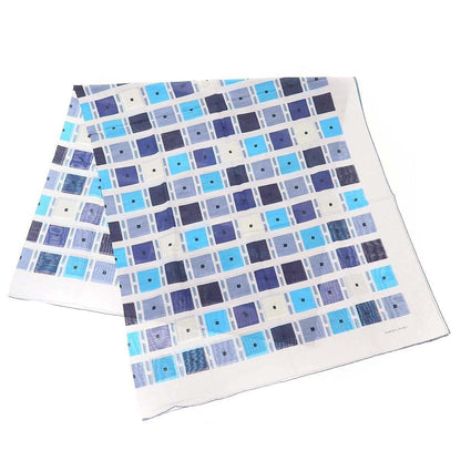 Hermes Carre 140 Cotton Silk Square Print Scarf Gray