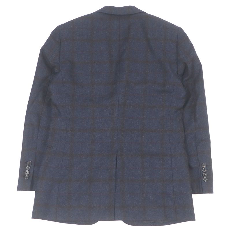 Hermes 100% Cashmere Window Pen Single Ancon Jacket Tailored Jacket Navy 46