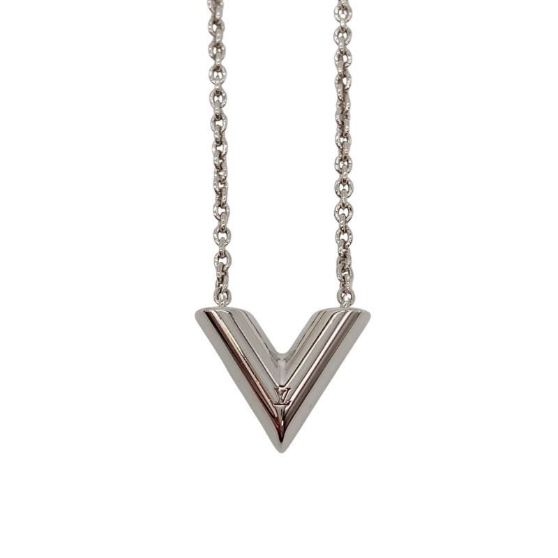 1605 Louis Vuitton Escential V Silver Necklace M63197 Louis Vuitton