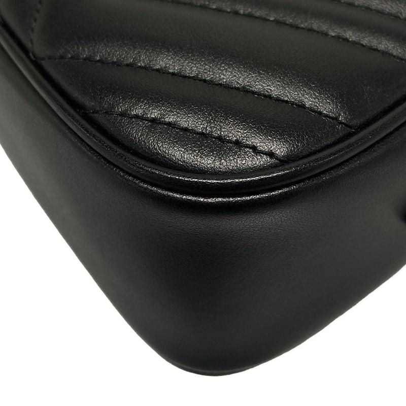 Gucci Shoulder Bag GG Marmont 447632 Black Quilted Leather