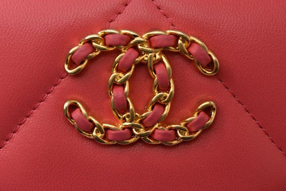 Chanel Wallet Round Zipper Chanel 19 Small Zip Wallet Pink Gold Hardware Ap0948