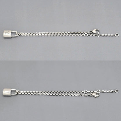 Louis Vuitton Bracelet Silver Lockit Padlock Pendant — view 4