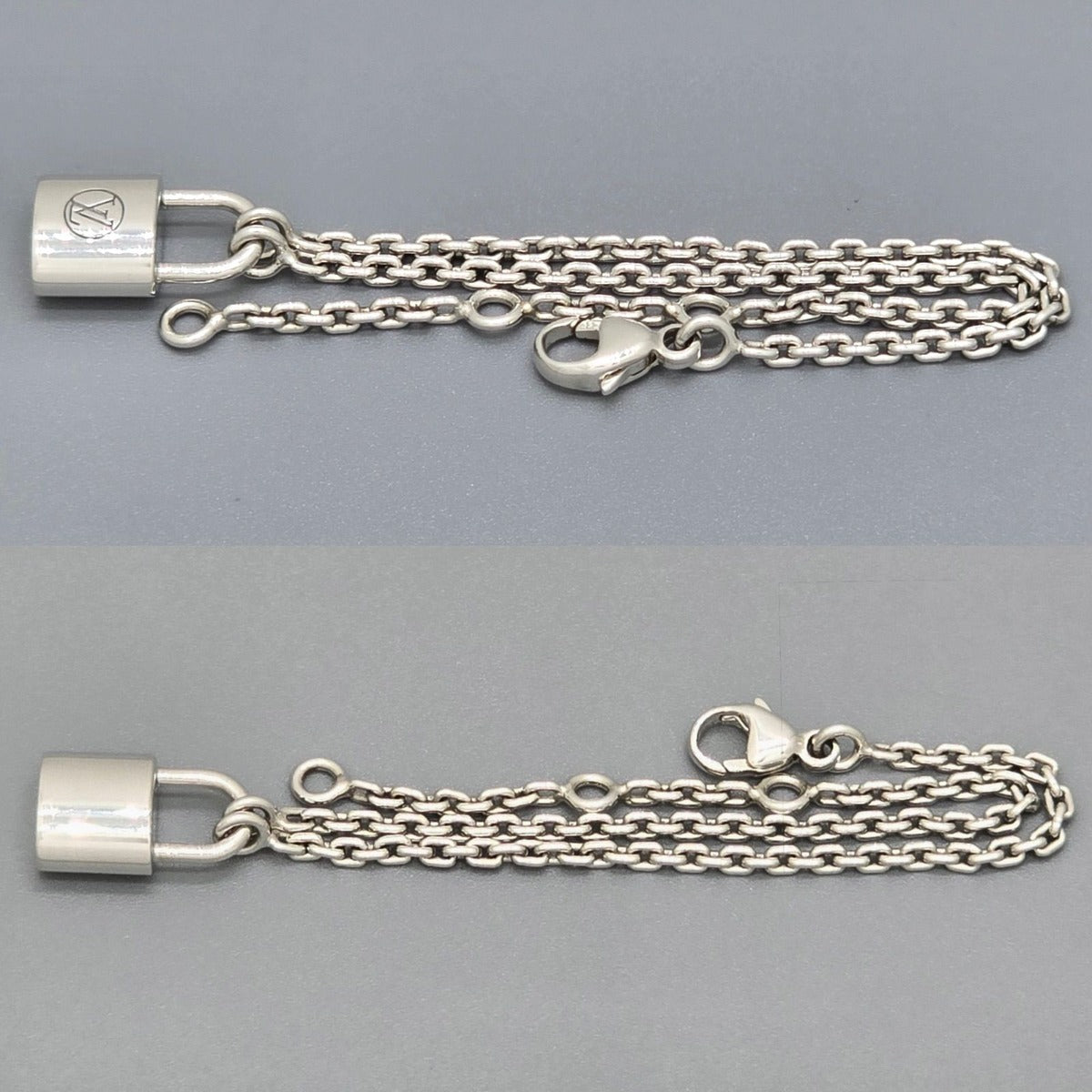 Louis Vuitton Bracelet Silver Lockit Padlock Pendant — view 5