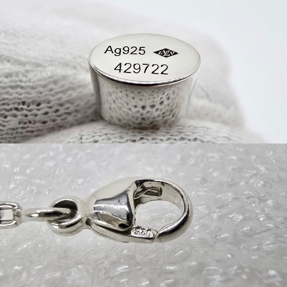 Louis Vuitton Bracelet Silver Lockit Padlock Pendant — view 7
