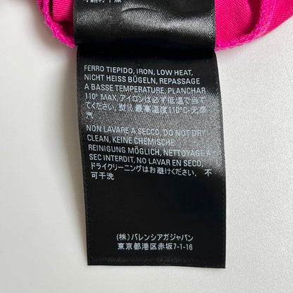 Balenciaga 612965 Logo Print Crew Neck Short Sleeve T-shirt Pink S Genuine