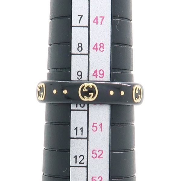 Gucci Icon Interlocking G 18Kring #50 Corundum 18K With Case Ring