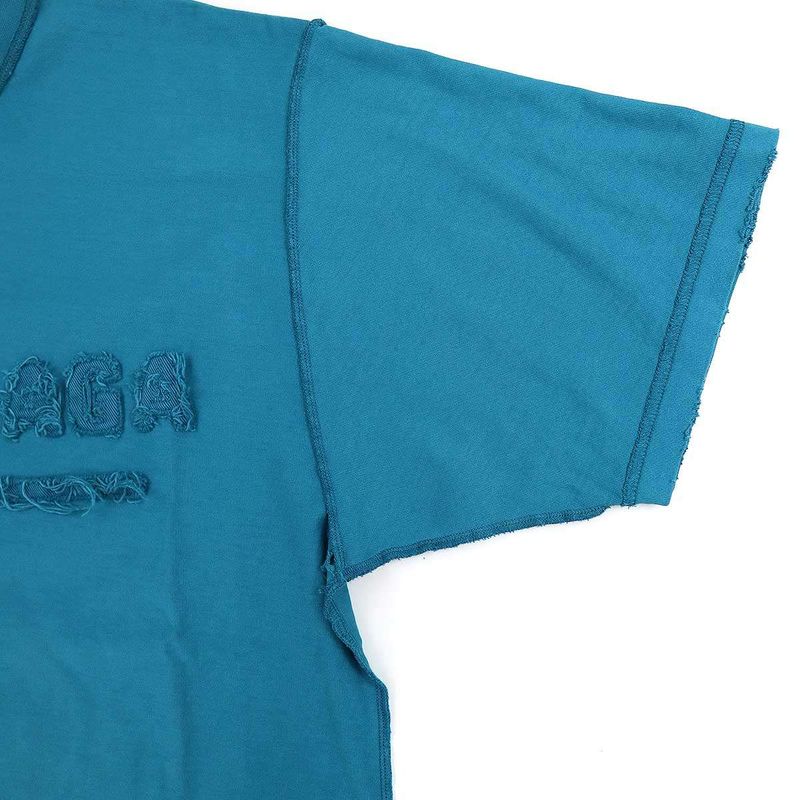 Balenciaga 25ss Medium Fit T-Shirt Inside Out Logo T-Shirt 822441 Tsva2 Blue XXS