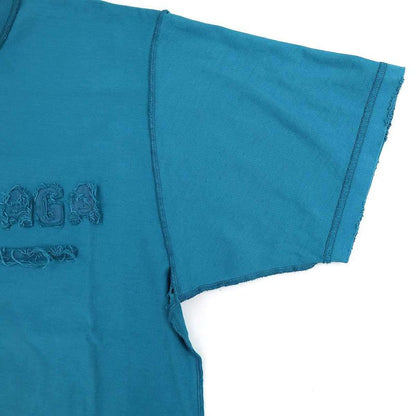 Balenciaga 25ss Medium Fit T-Shirt Inside Out Logo T-Shirt 822441 Tsva2 Blue XXS