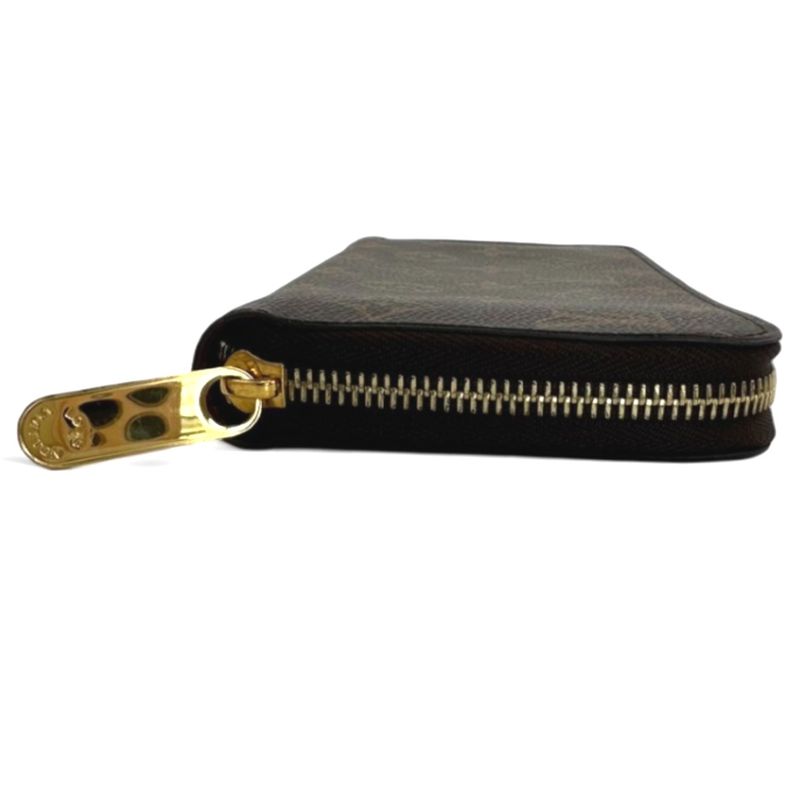 Louis Vuitton M41895 Monogram Round Zipper Fuchsia Long Wallet Louis Vuitton