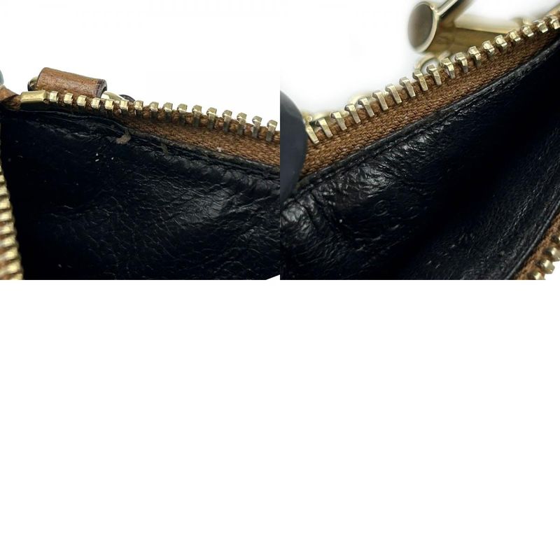 Gucci Coin Case 120971 GG Canvas Leather Brown Gold Hardware Everyday Use Small