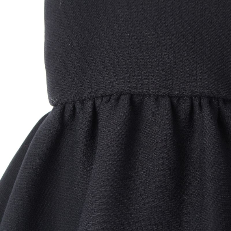 Christian Dior 21 Wool Silk Lace Up Flared Skirt Bottoms 111j33a1166 Black 34