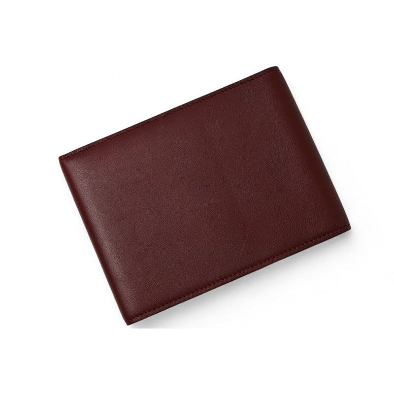 Cartier Fold Wallet Trifold Vintage Cabochon Line Calf Bordeaux — view 2