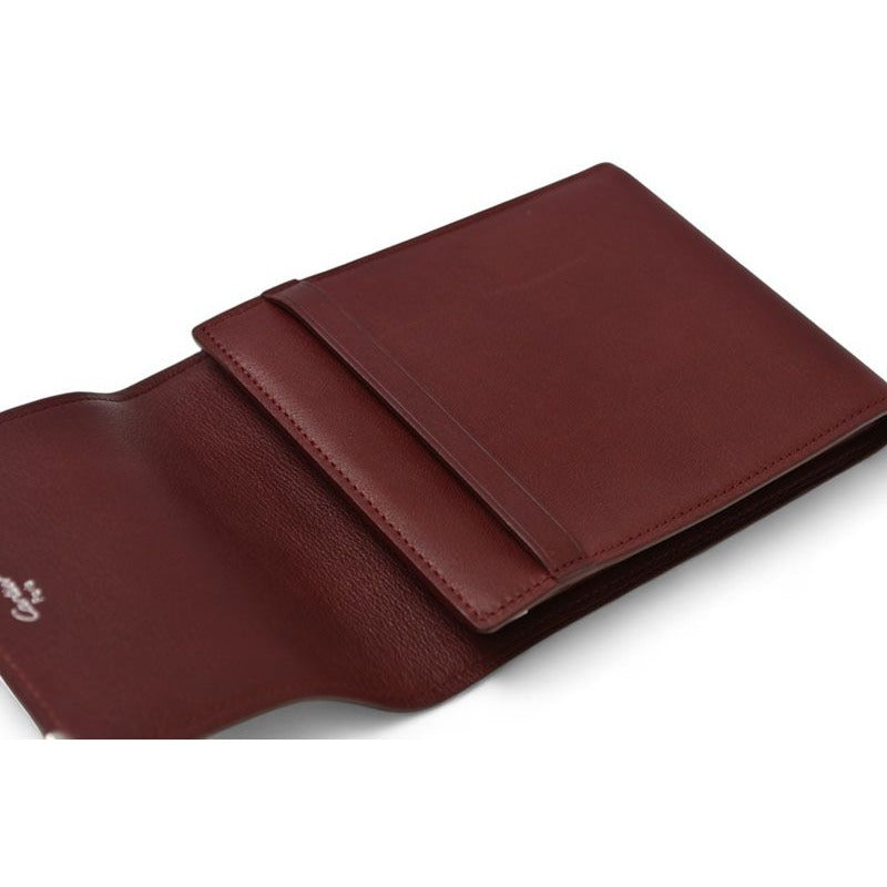 Cartier Fold Wallet Trifold Vintage Cabochon Line Calf Bordeaux — view 8