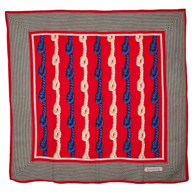 Tiffany & Co Red Multicolor Silk
