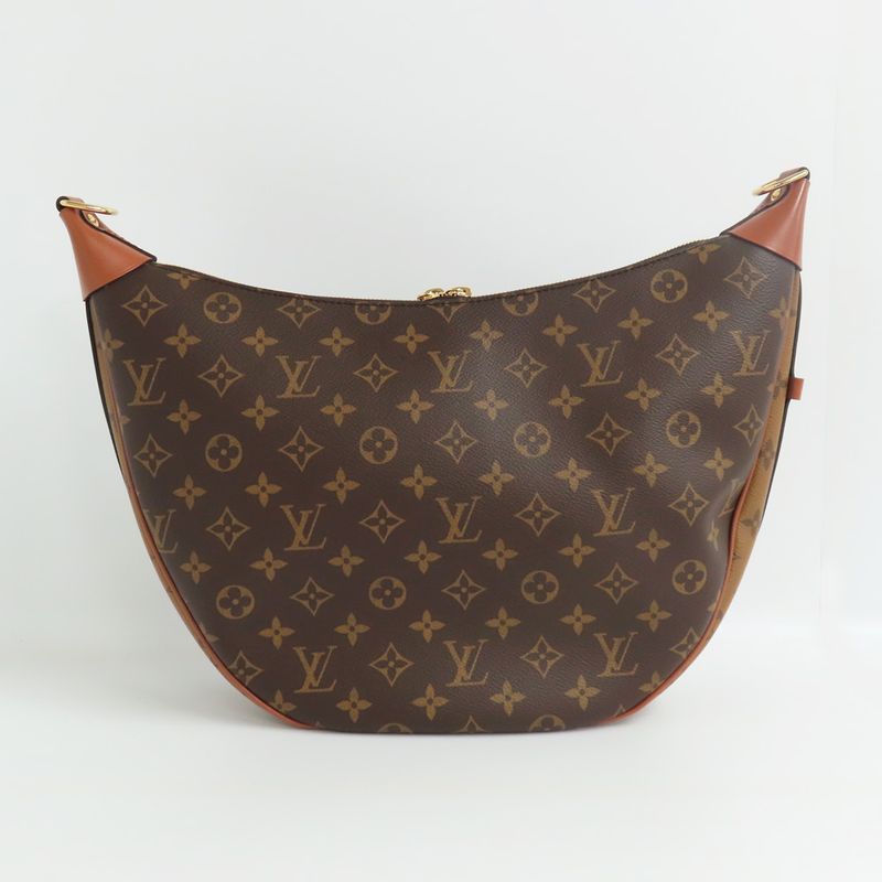 Louis Vuitton Loup Hobo M46311 Monogram Reverse Shoulder Bag Brown