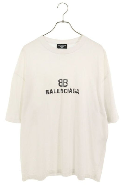 Balenciaga 21AW 612966 Tkvi7 Pixel BB Logo T-shirt Men's L