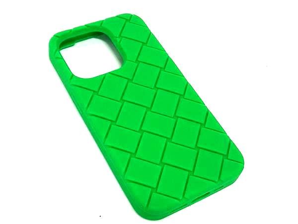 Bottega Veneta Intrecciato Rubber Iphone 15pro Phone Case In Green Bp5531