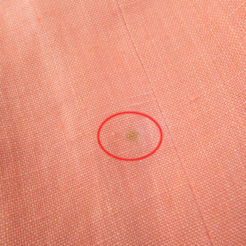 CHANEL Vintage 100% Linen Jacket And Dress Setup Ensemble Orange 36 Made In