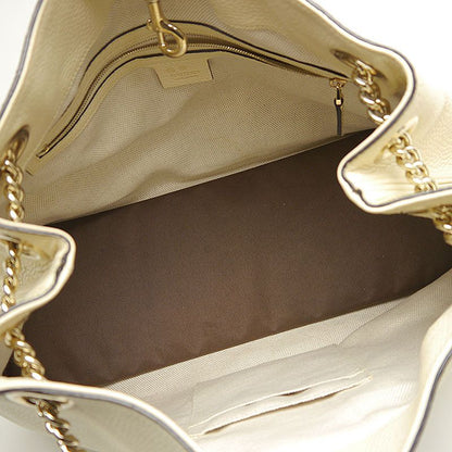 Gucci Soho Semi Shoulder Bag 536196 Leather Cream Fringe