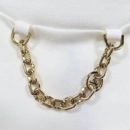 Louis Vuitton 24AW 100% Cotton LV Logo Sleeve Ruffle Top White L Made In Italy