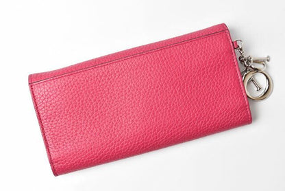 Christian Dior Wallet Christian Dior Long Wallet Diorissimo Bicolor Rose Pink