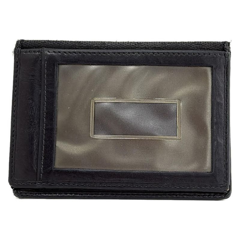 Gucci Passcase GG Pattern Metal Bar Black Leather