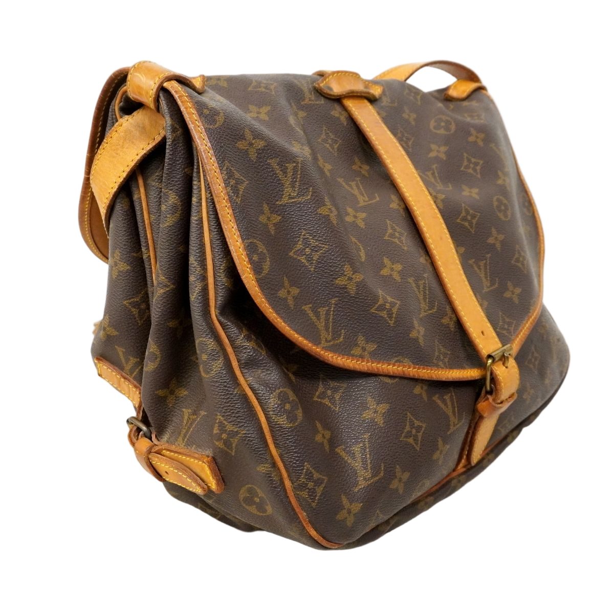 Louis Vuitton Shoulder Bag Monogram Saumur 35 Brown — view 2