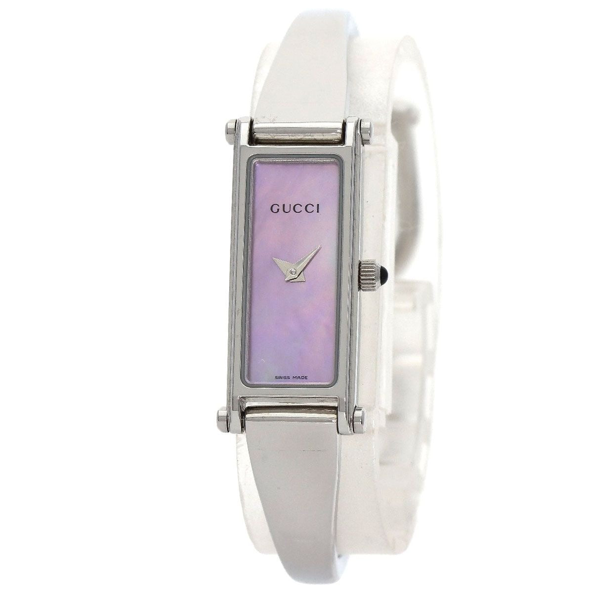 Gucci Square Face Bangle Watch SS