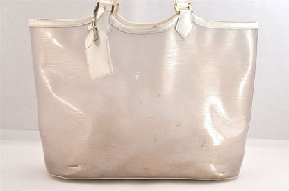 Louis Vuitton Epi Plage Lagoon Bay Tote Bag Clear White M92151 LV 3000n