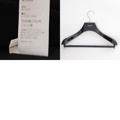 Celine Wool Triomphe Button Loose Military Jacket 2v96l998k Black 34