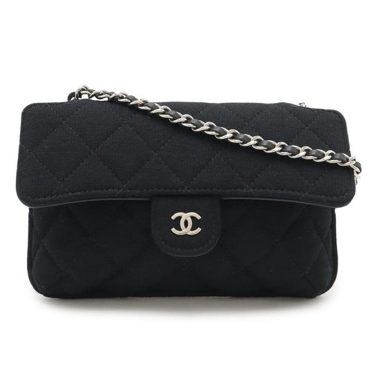 Chanel Quilted Coco Mark Eco Bag Folding Tote Chain Shoulder Cotton Jersey
