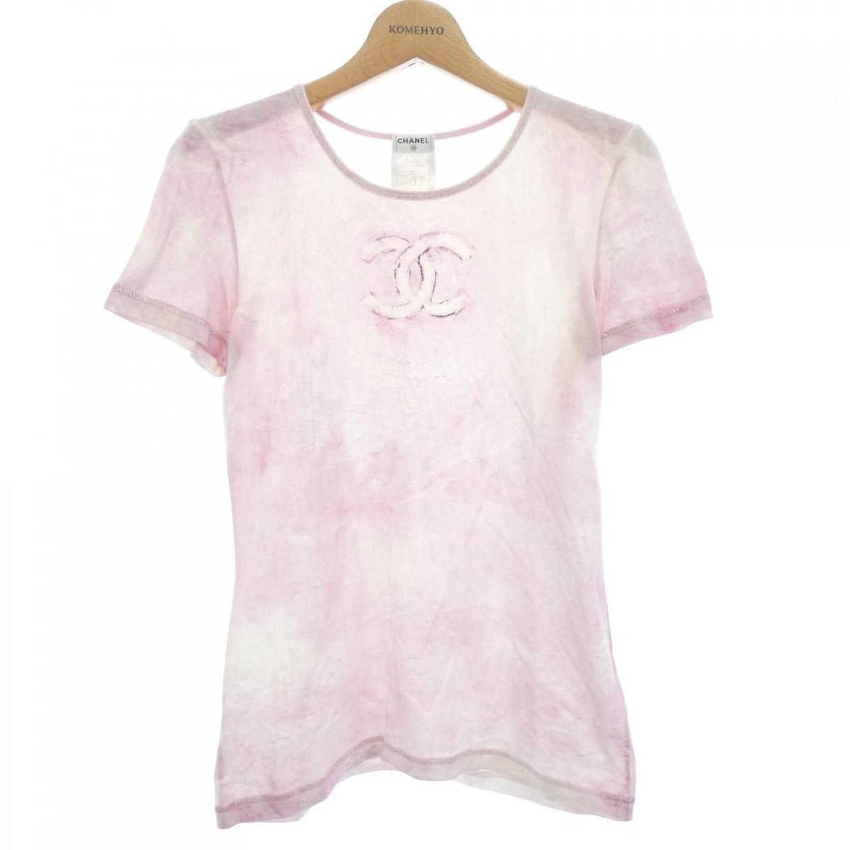 Chanel 09C T-Shirt White 36 Pink