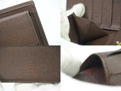 Authentic Louis Vuitton LV Portobier Carte Cles Di Monet Damier Ebène Fold