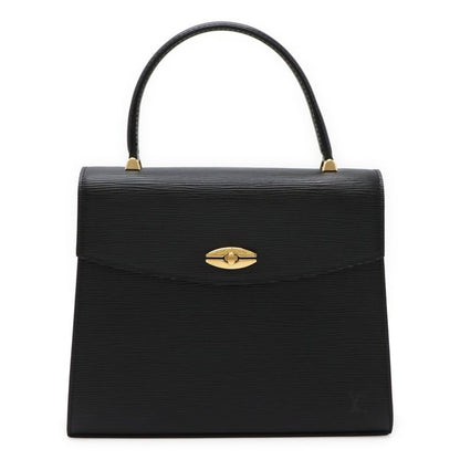 Louis Vuitton Epi Malesherbes Handbag Flap Bag Leather Noir Black Gold Hardware
