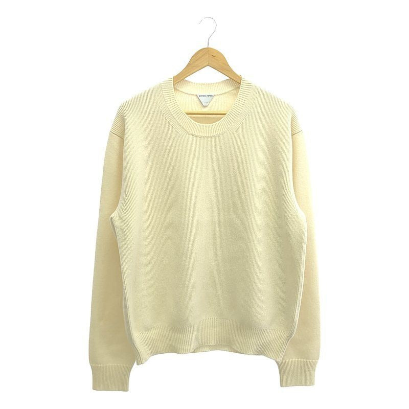 Bottega Veneta Cashmere Blend Crew Neck Knitted Sweater XL Ivory