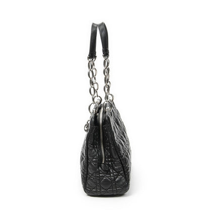 Dior Small Shopping Tote Black Cannage Lambskin Leather — view 3