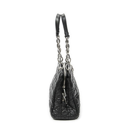 Dior Small Shopping Tote Black Cannage Lambskin Leather — view 4
