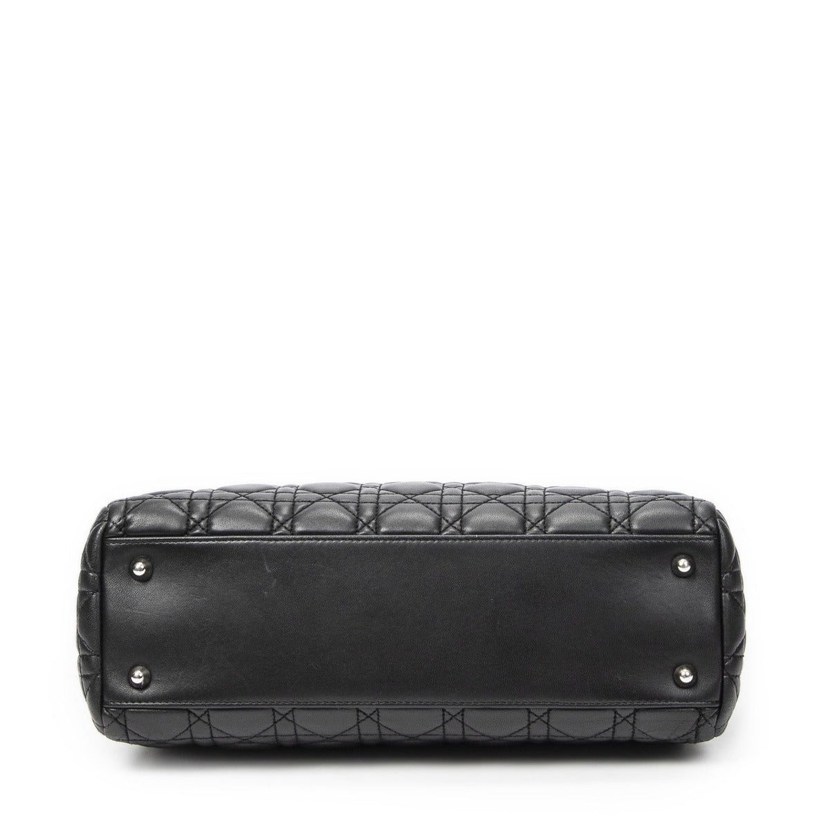 Dior Small Shopping Tote Black Cannage Lambskin Leather — view 6