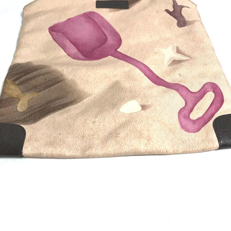 Bvlgari Bulgari Handbag Round Handle Canvas/leather Pink