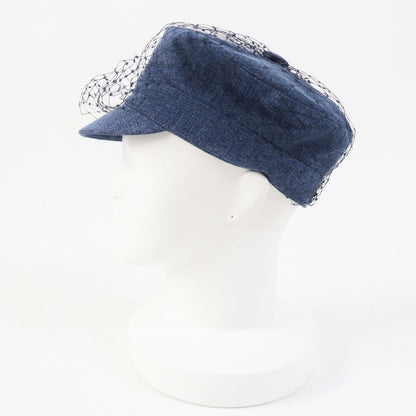 Christian DIOR 86aty920g132 ARTY Cotton Logo Hardware Denim Casket With Veil