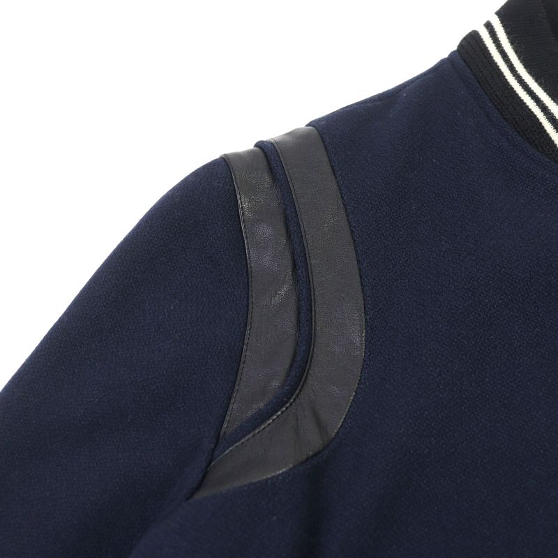 Saint Laurent Paris 14AW 354728 Wool Eddy Period Leather Switching Stajan Teddy