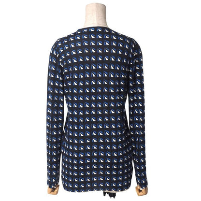Prada Knitwear Size 38 Silk Allover V-neck Knitted Cardigan [recommended]