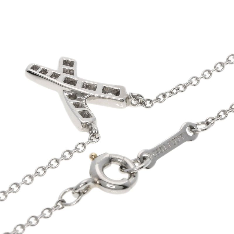 Tiffany & Co Tiffany & Co Kiss Diamond Necklace Pt950 Ladies