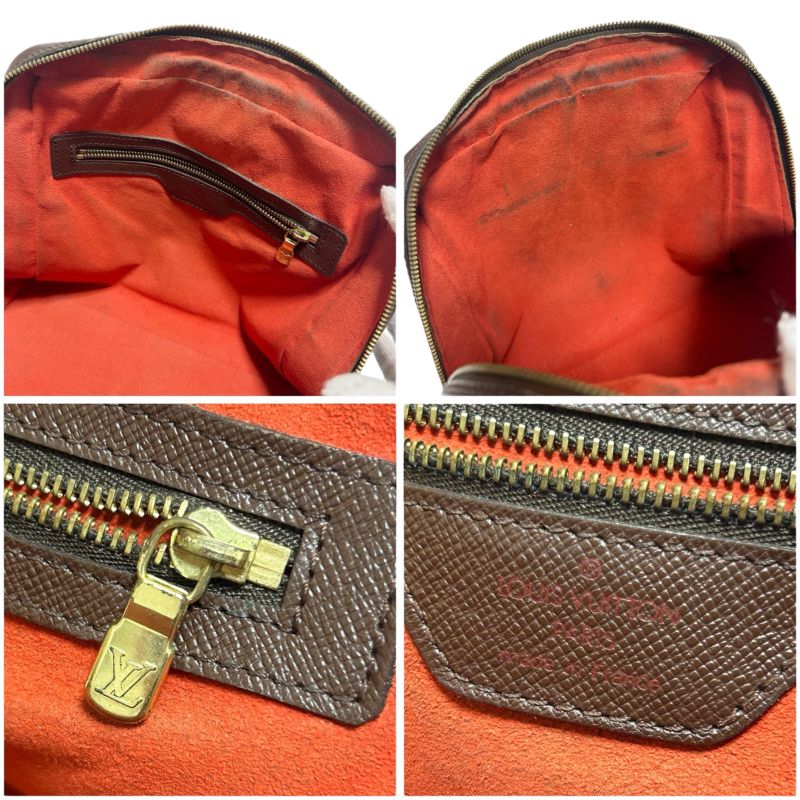 Louis Vuitton Brera Mini Handbag Brea Damier Leather Ebène Brown Top Handle Bag